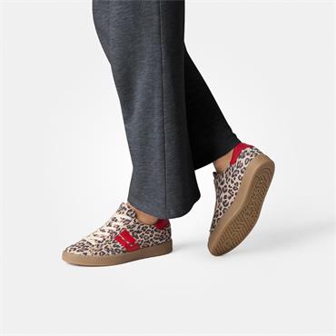 Paul Green Thick Gumsole Trainer - Red Leopard
